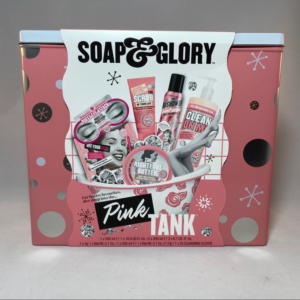PINK TANK Soap & Glory NEW Beauty Tin Gift Set